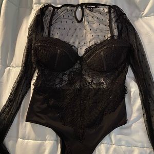 Long sleeve meshed bodysuit